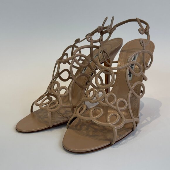 Manolo Blahnik Pink Gori Cage Sandals, EU 40 - Picture 1 of 16